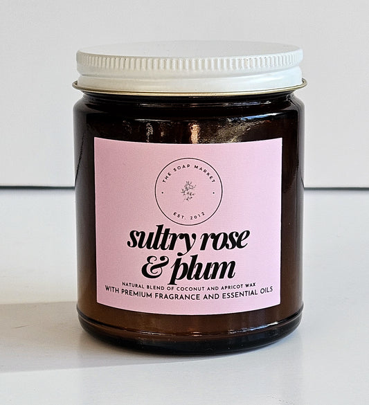 sultry rose & plum candle