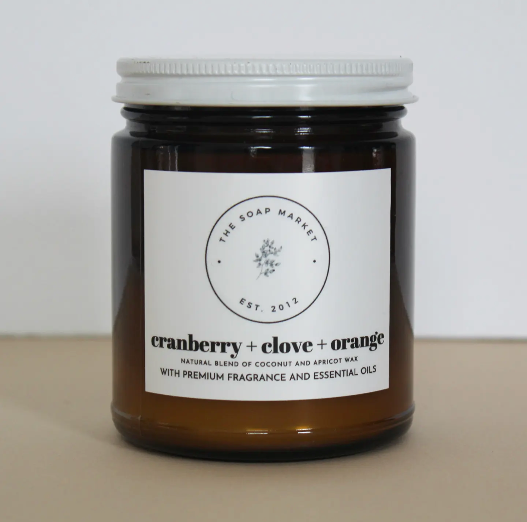 cranberry + clove + orange woodwick candle- 9 oz