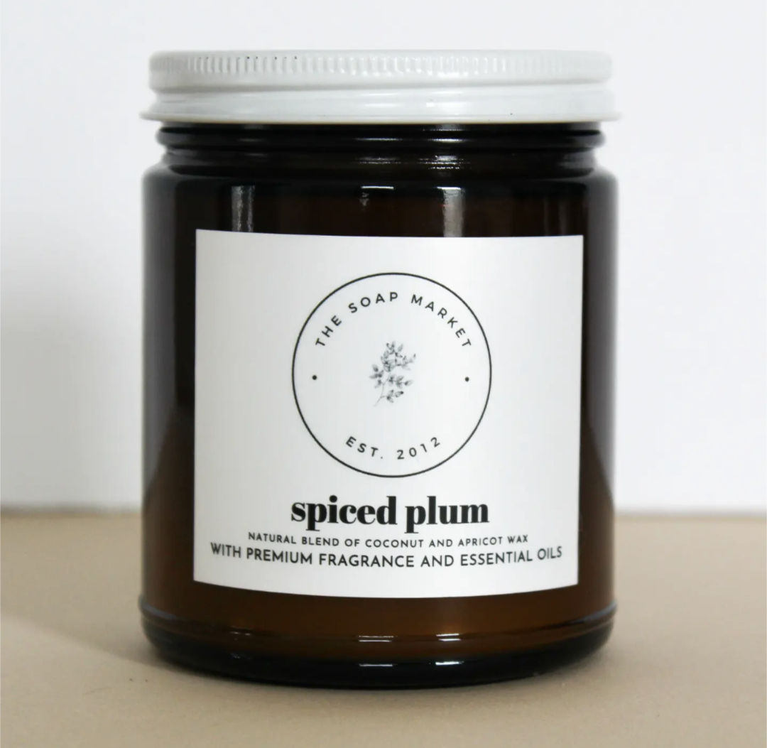 spiced plum woodwick candle- 9 oz